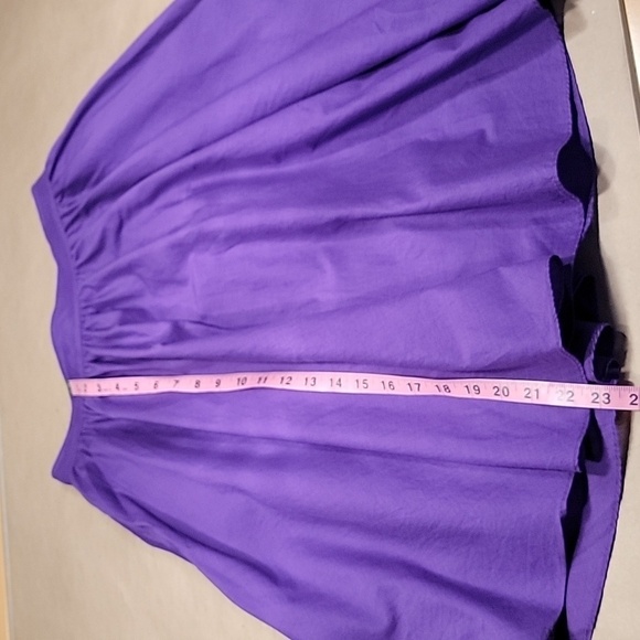 J. Crew Size 0 Purple 100% Cotton Lined Full Skirt, Midi Length, Exc. Used Cond. - Picture 7 of 11